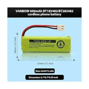 BT183482BT283482 2.4V 600mAh NiMH Batería de teléfono_6