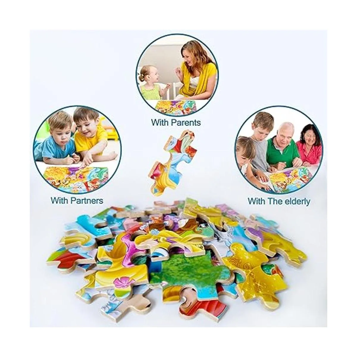 MZZOTOY Rompecabezas de princesa para niños de 4 a 8 años_6