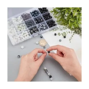 PH PandaHall 450 cuentas de cristal de color mármol de_4