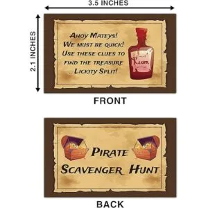Tarjetas de juego de pistas de caza del tesoro pirata de_3