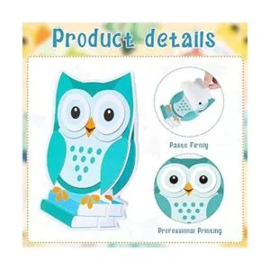 Paquete de 6 blocs de notas adhesivas con forma de búho_3