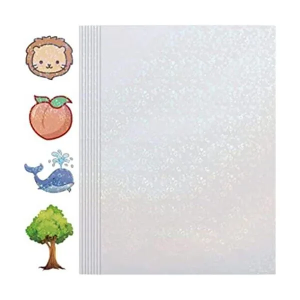 Papel adhesivo holográfico 24 hojas de laminación_1