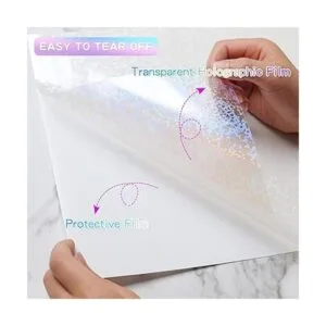 Papel adhesivo holográfico 24 hojas de laminación_3