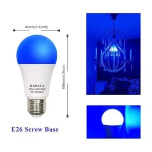 Kapata Bombilla LED azul A19 de 9 vatios 120 V base E26_2