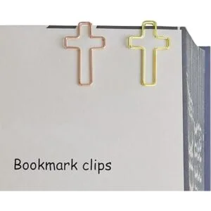 100 clips de papel pequeños lindos de colores oro y oro_4