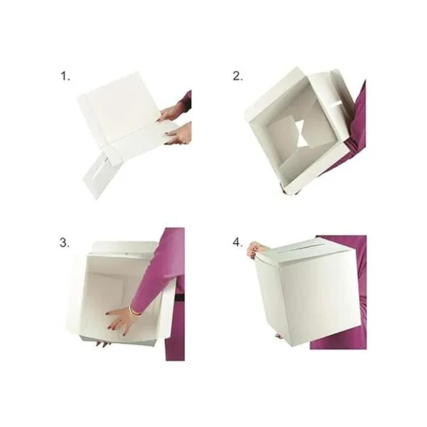 Beistle Tarjetero blanco para bodas baby shower_5
