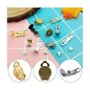 Juego de 200 clips redondos para aretes de bandeja plana_4
