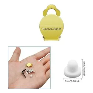 Juego de 200 clips redondos para aretes de bandeja plana_3