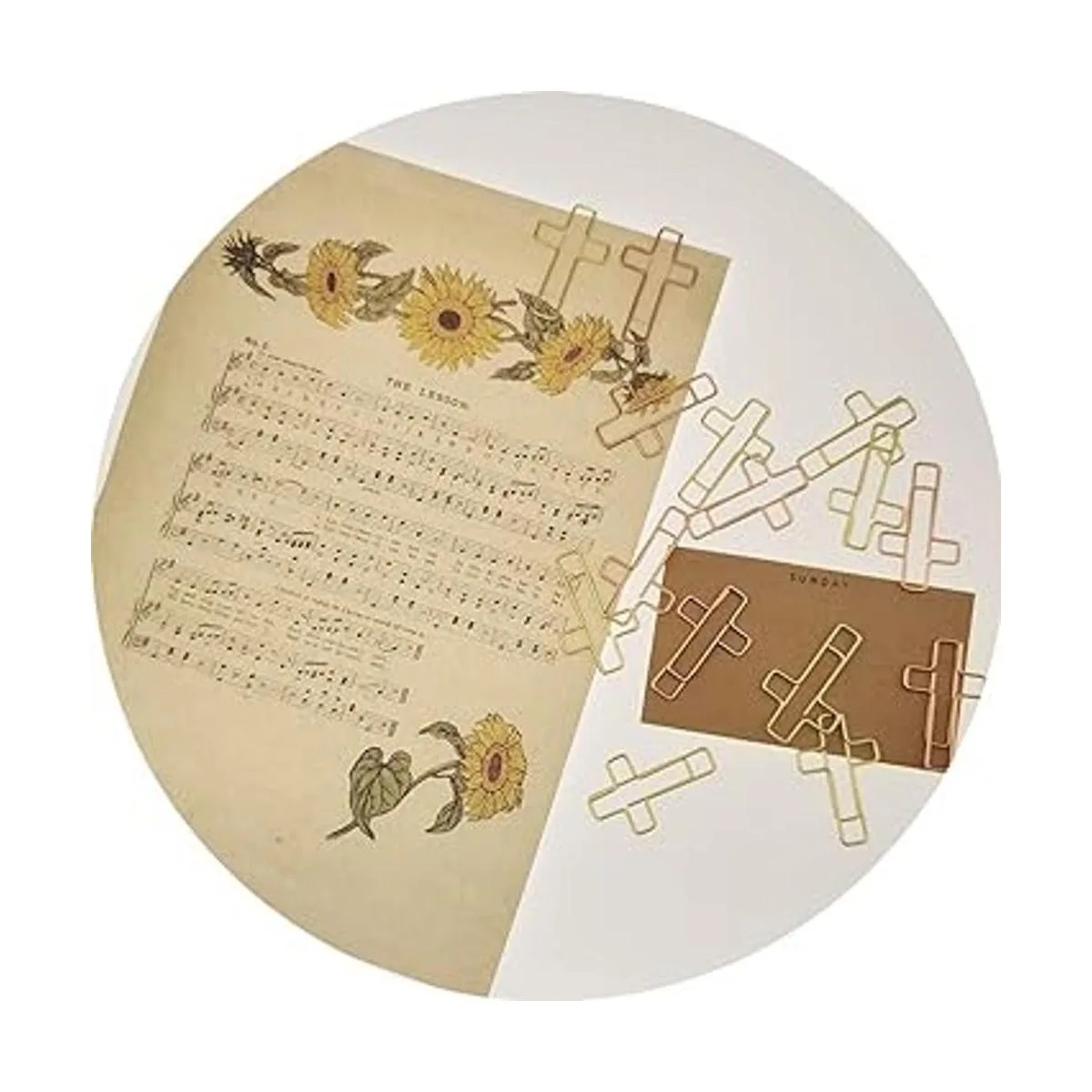 100 clips de papel pequeños lindos de colores oro y oro_6