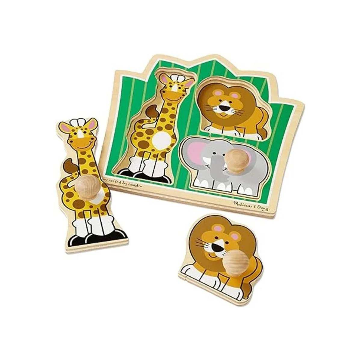 Melissa Doug Jungle Friends Safari Animales Jumbo Knob_2