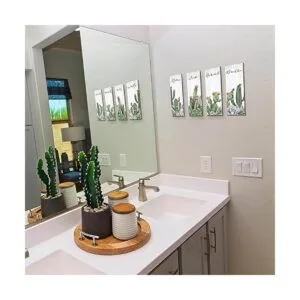 4 piezas de letrero de cactus para decoración de pared de_5
