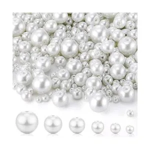 1000 piezas de perlas de cristal blanco perlas blancas_1