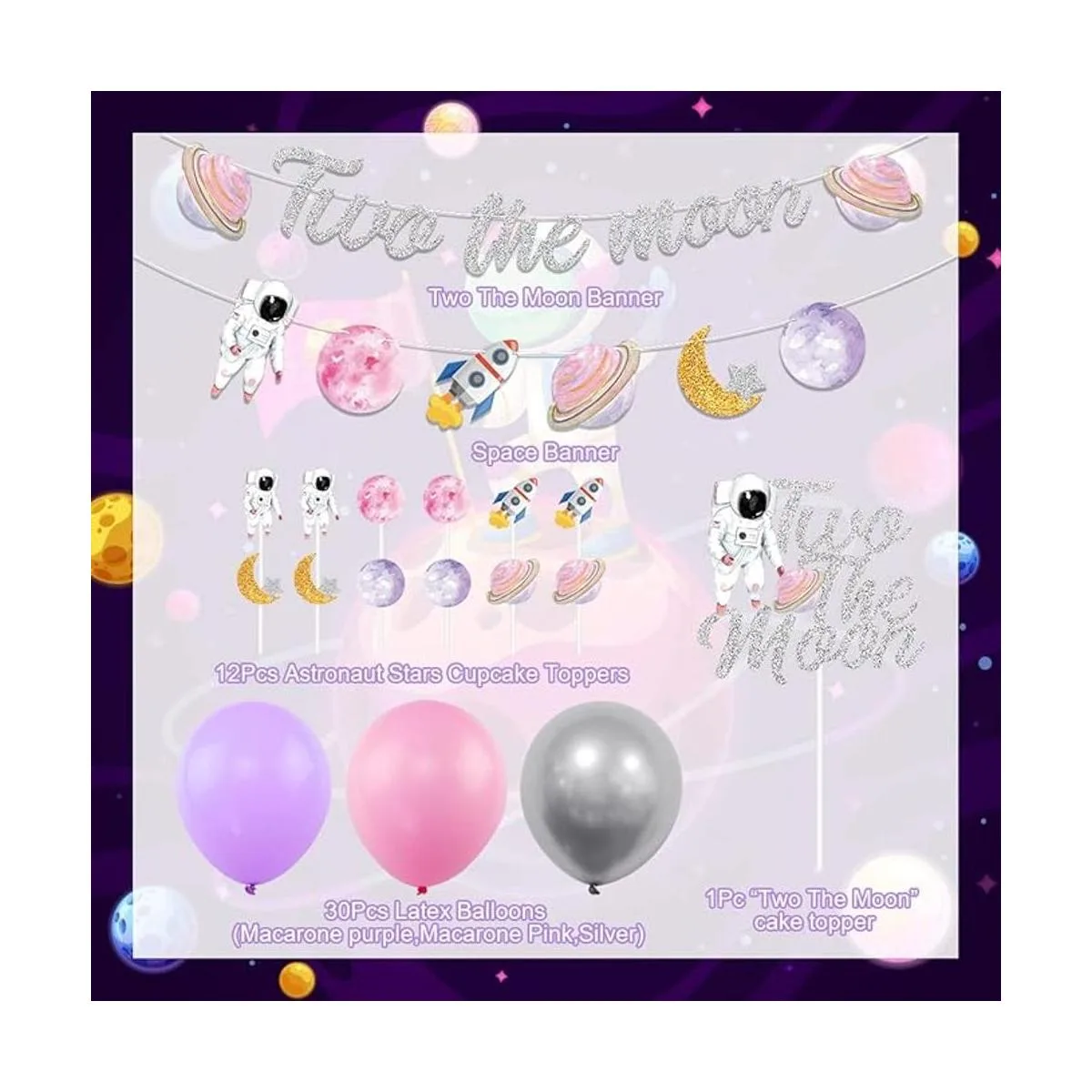 Decoraciones de fiesta de cumpleaños de dos la luna del_2