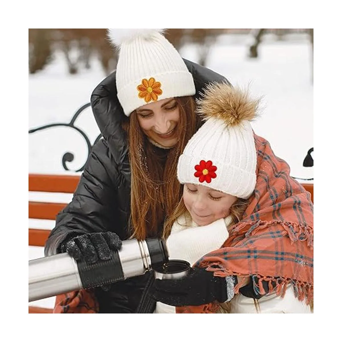 36 parches bordados de abejas para coser margaritas_4