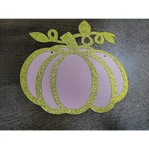 Banner de A Little Pumpkin is On Her Way con purpurina_4