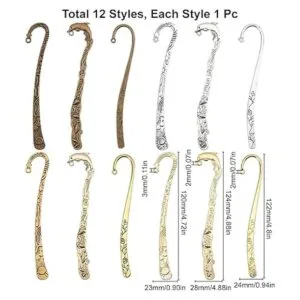 SUNNYCLUE 12 piezas de marcadores de gancho marcapáginas_2