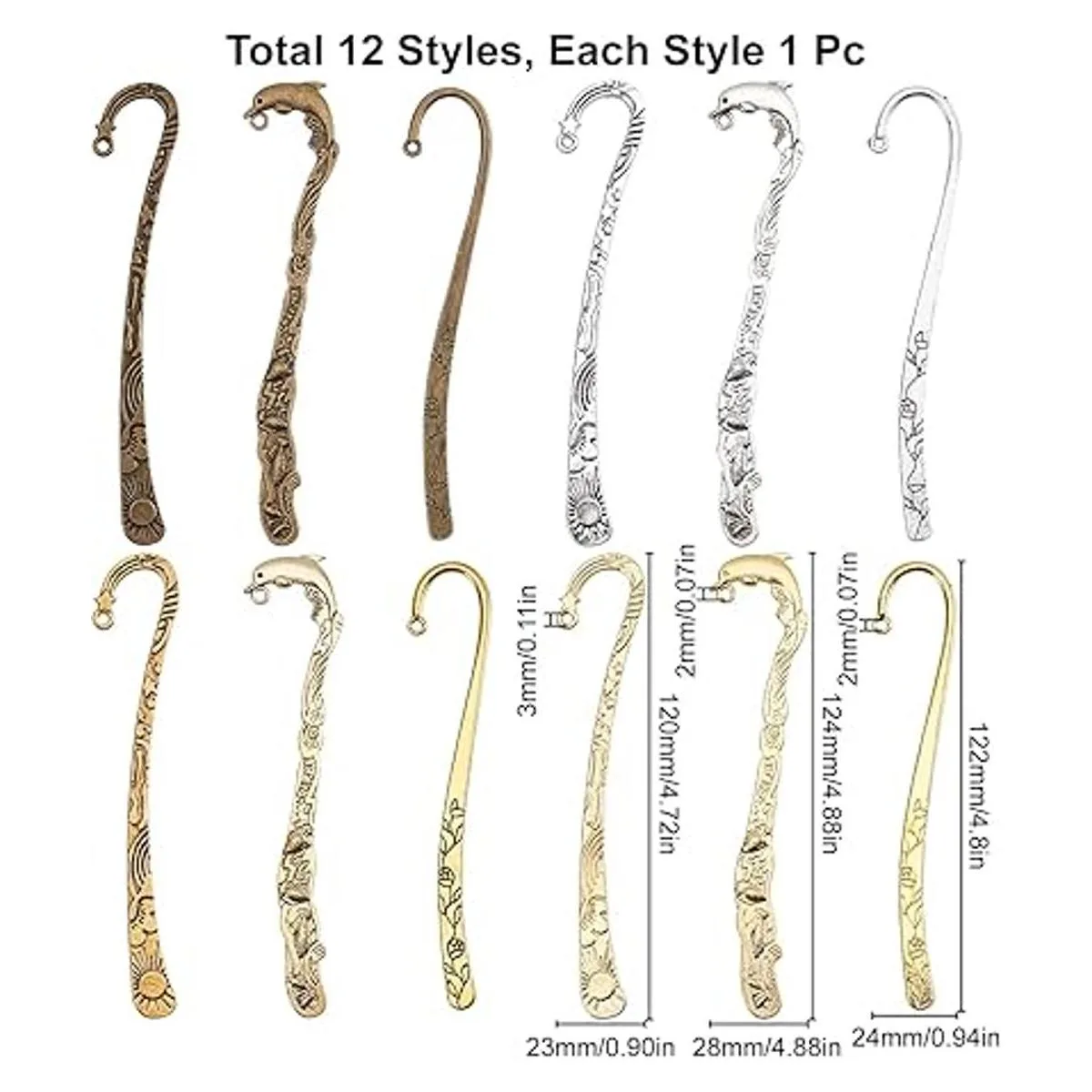 SUNNYCLUE 12 piezas de marcadores de gancho marcapáginas_2