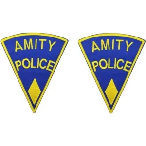 Parche bordado de la policía de Amity para planchar y coser_1