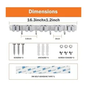 HANZENMA Broom Holder Wall Mount Broom Organizer Wall_5