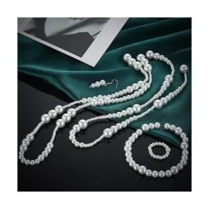 1000 piezas de perlas de cristal blanco perlas blancas_4