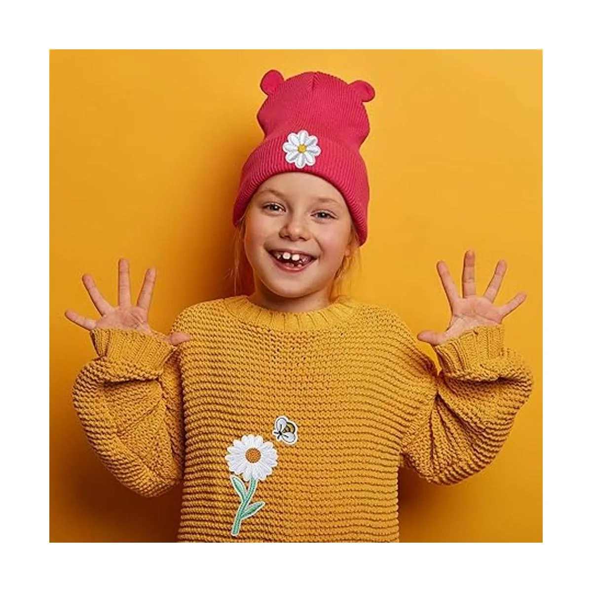 36 parches bordados de abejas para coser margaritas_2