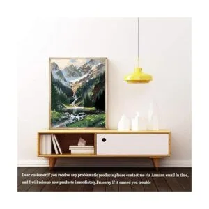 Pintura por números de montañas en cascada para pintar_2