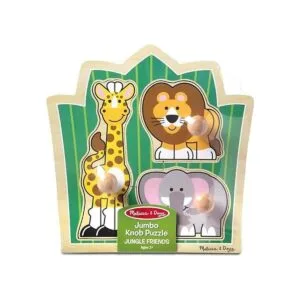 Melissa Doug Jungle Friends Safari Animales Jumbo Knob_5