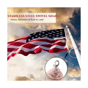 Faneta Poste de bandera de acero inoxidable 316 giratorio_4