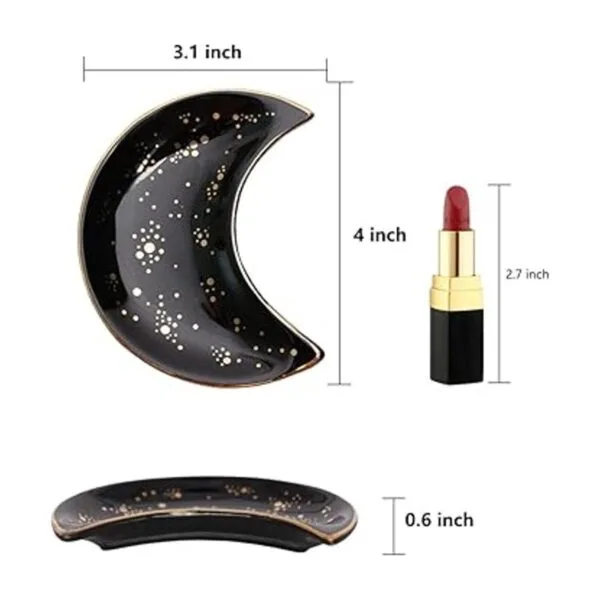 Bandeja de cerámica para joyas de luna plato decorativo_2