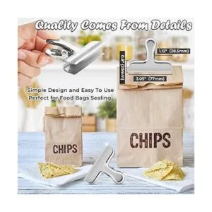 12 Pack Silver Chip Clips Bag Clips Food Clips Clips for_2