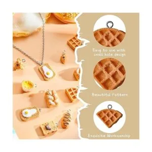 60 piezas hechas a mano de simulación de pan tostado_3