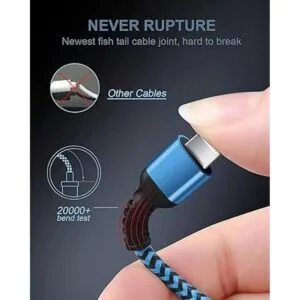 Paquete de 3 pies Cargador para iPhone cable USB A a_3