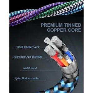 Paquete de 3 pies Cargador para iPhone cable USB A a_2