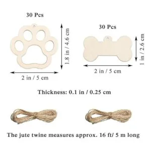 60 piezas de mini huesos de perro y pata de perro de_2