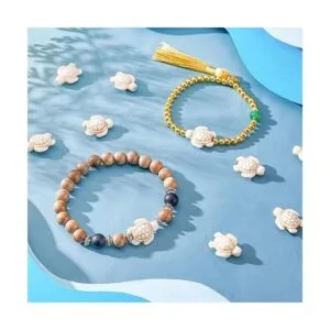 NBEADS Acerca de 92 hilos de cuentas turquesa abalorios_2