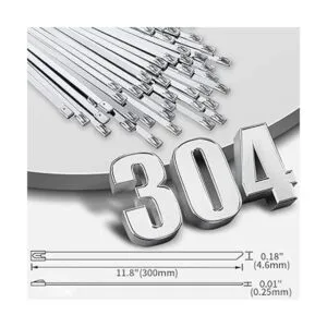 Bridas de metal de 11.8 pulgadas 100 unidades de acero_4