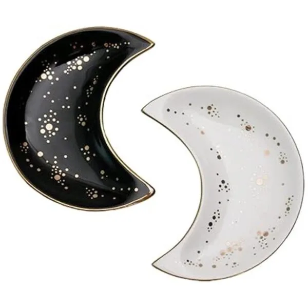 Bandeja de cerámica para joyas de luna plato decorativo_6