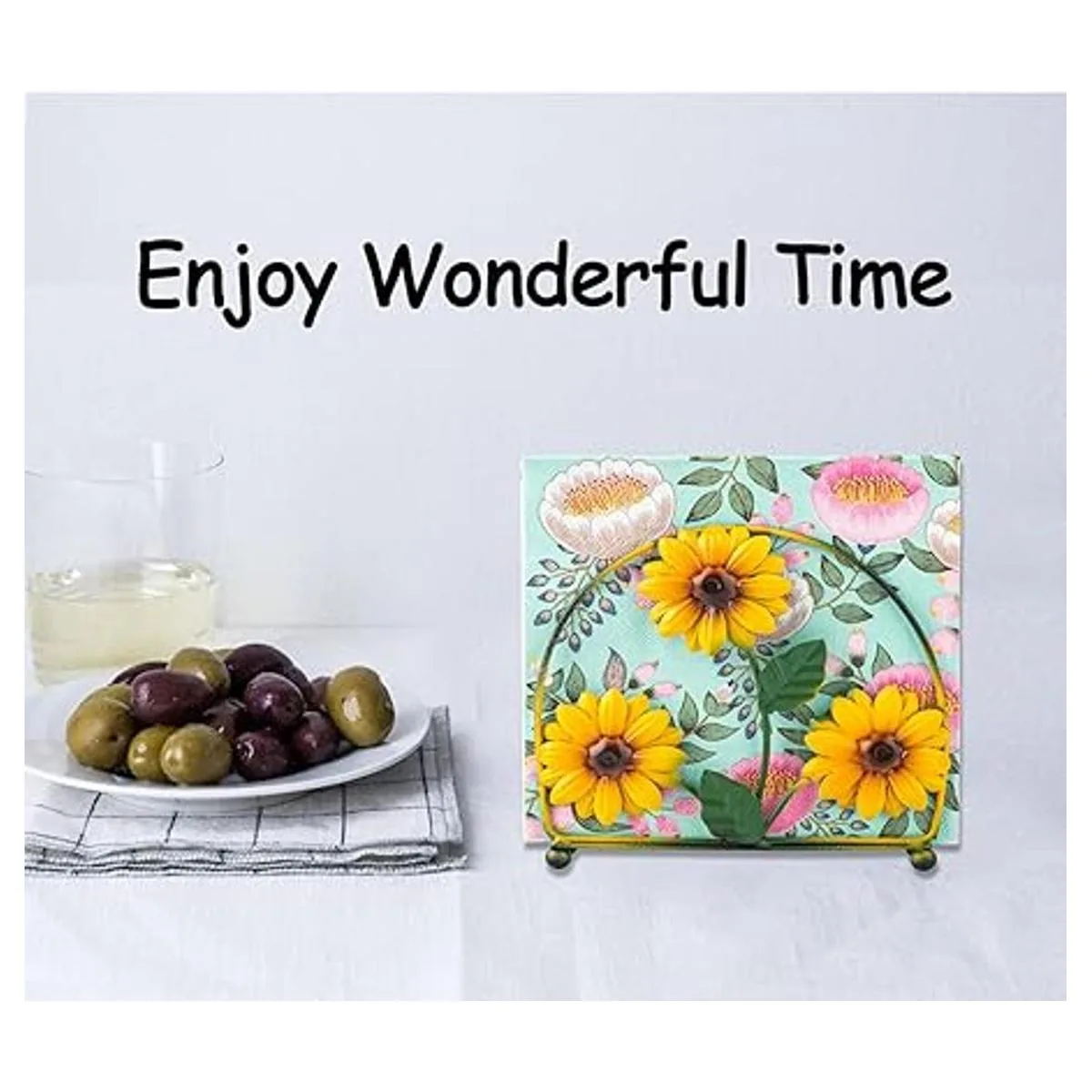 Servilletero para mesa de girasol de granja servilleta de_5