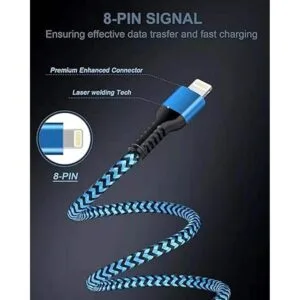Paquete de 3 pies Cargador para iPhone cable USB A a_4