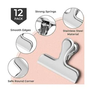 12 Pack Silver Chip Clips Bag Clips Food Clips Clips for_4