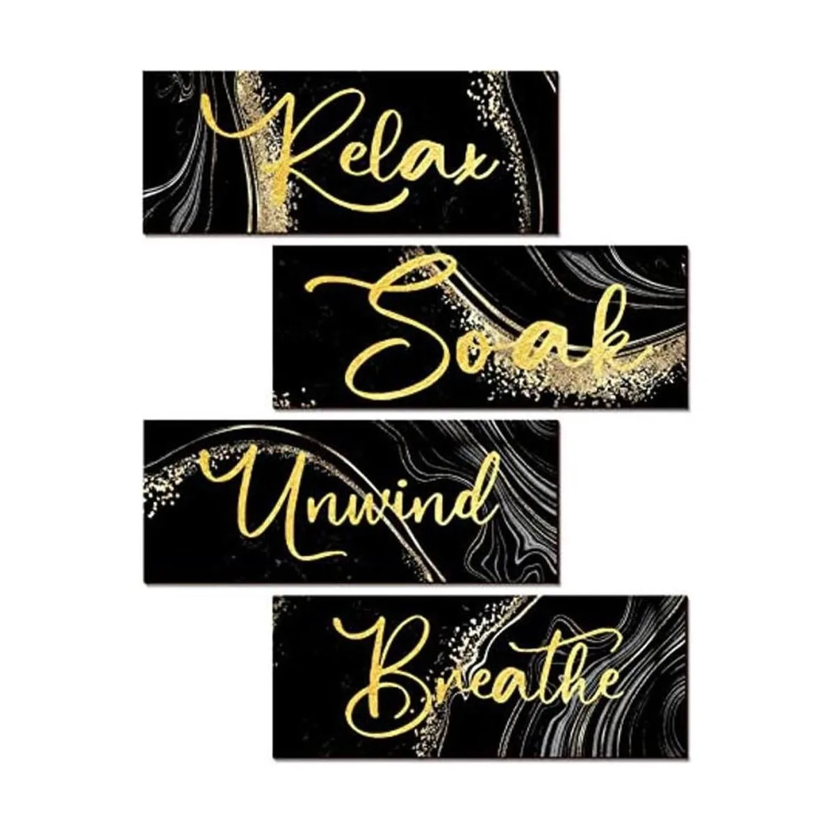 4 piezas de decoración de pared de baño arte de pared_1