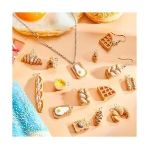 60 piezas hechas a mano de simulación de pan tostado_4