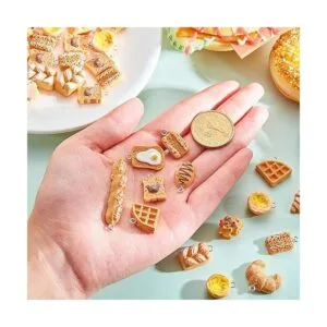 60 piezas hechas a mano de simulación de pan tostado_5