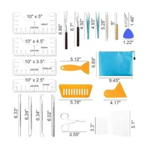 33 herramientas de desmalezado de vinilo con guía de regla_2