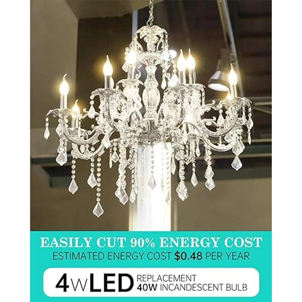 AMDTU Bombilla LED E12 bombillas de candelabro_2