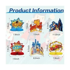 10 piezas de decoración de fiesta temática de héroe_2