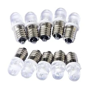 GutReise 10 bombillas LED con rosca E10 6 V luz blanca_1