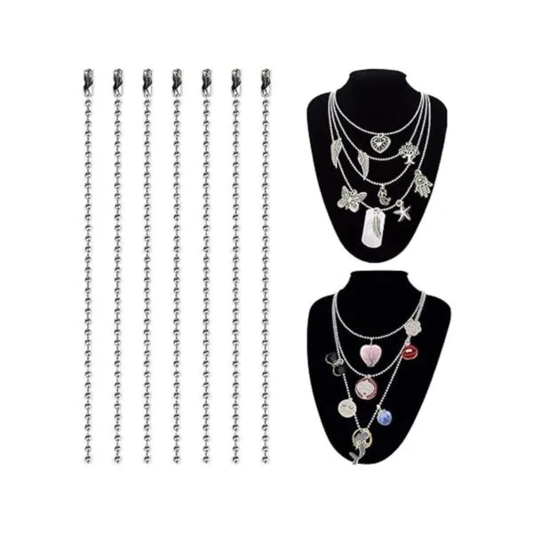 Collar cadena de bolas chapado en níquel KinHom 24_5