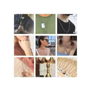 Collar cadena de bolas chapado en níquel KinHom 24_4
