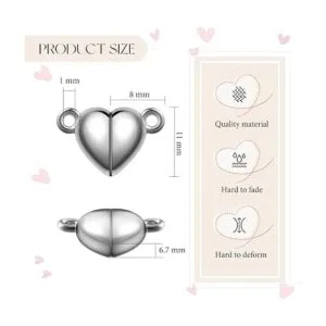 48 cierres magnéticos en forma de corazón para el día de_2